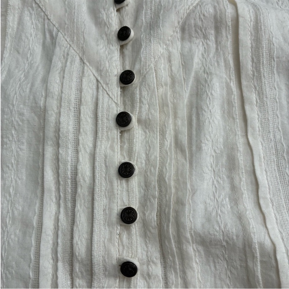 Anthropologie by Anthropologie Cream Button-down Tank - Picture 4 of 4